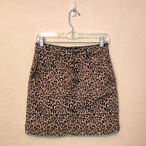Hollister Leopard Print Mini Skirt size 3